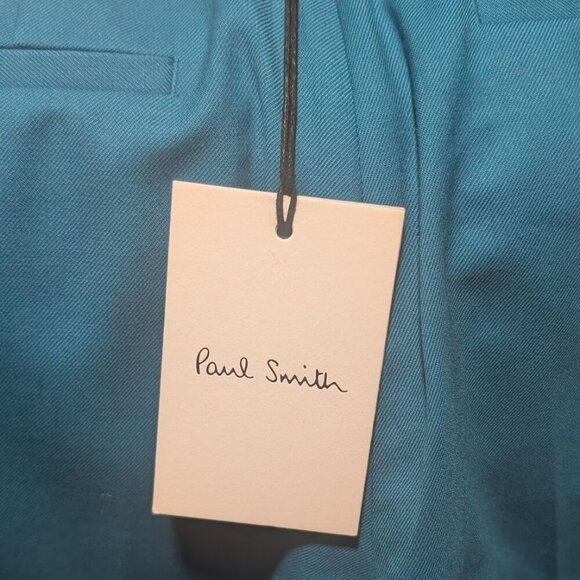Paul Smith | 'A Suit To Travel In' Slim-Fit Wool Trousers in Teal - Picture 9 of 15